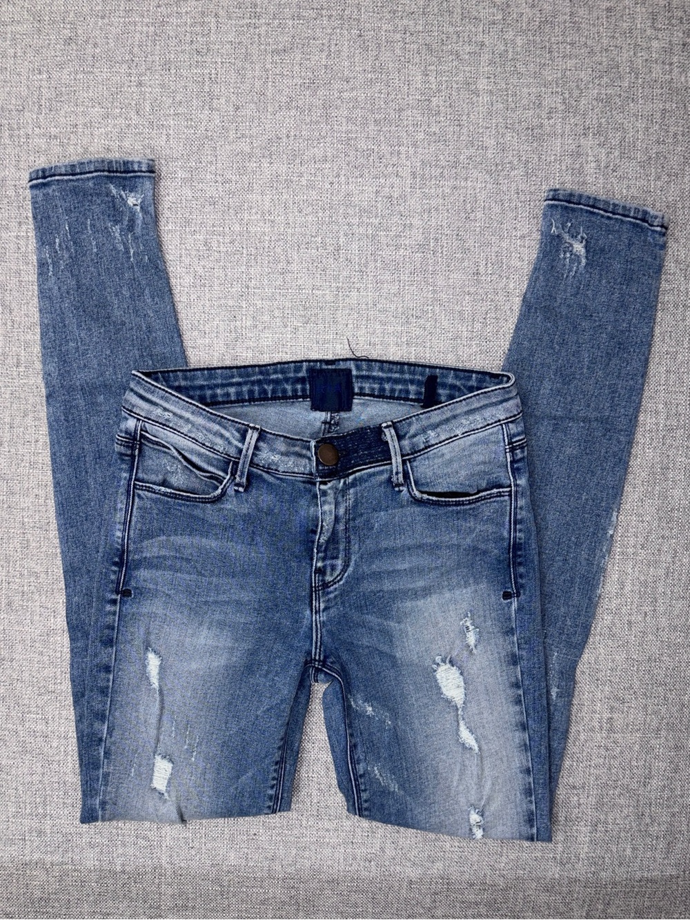RtA Blue Distressed Ankle Skinny Jeans size 25 EUC